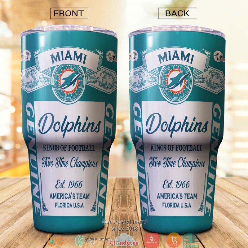 NFL Miami Dolphins Budweiser Tumbler 3 NFL Miami Dolphins Budweiser Tumbler 1 2