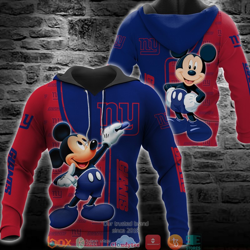 NFL New York Giants Mickey Mouse Disney 3d Full Printing shirt hoodie 1