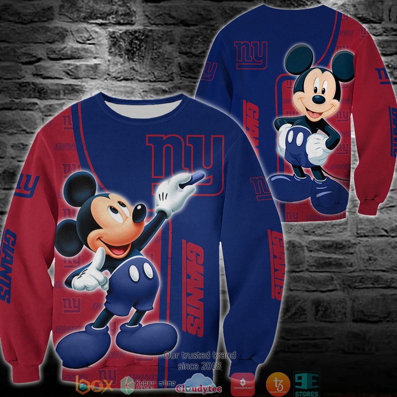 NFL New York Giants Mickey Mouse Disney 3d Full Printing shirt hoodie 1 2