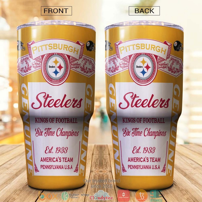 NFL Pittsburgh Steelers Budweiser Tumbler 2 NFL Pittsburgh Steelers Budweiser Tumbler 1