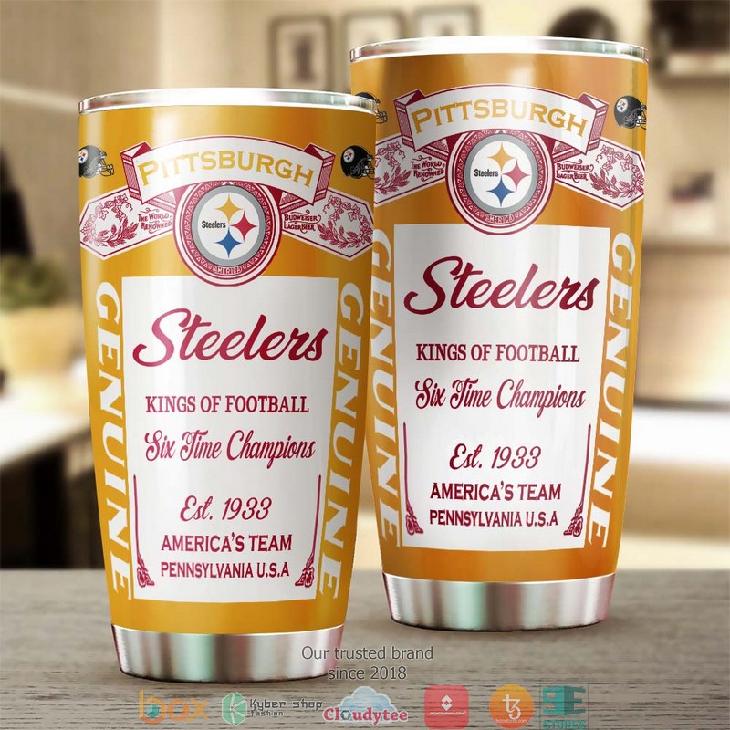 NFL Pittsburgh Steelers Budweiser Tumbler 3 NFL Pittsburgh Steelers Budweiser Tumbler 1 2