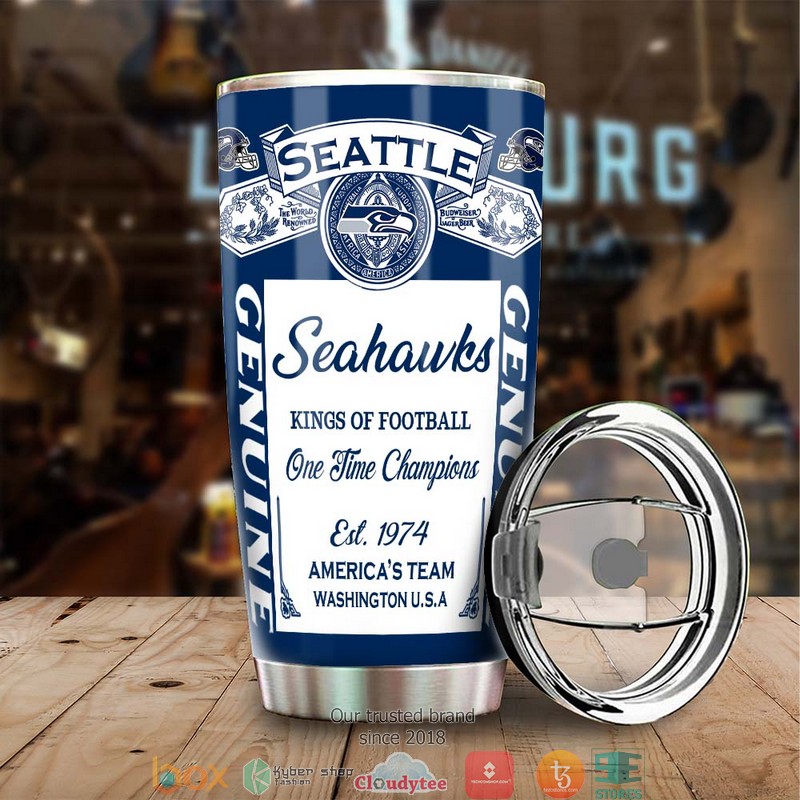 NFL Seattle Seahawks Budweiser Tumbler 4 NFL Seattle Seahawks Budweiser Tumbler 1 2 3
