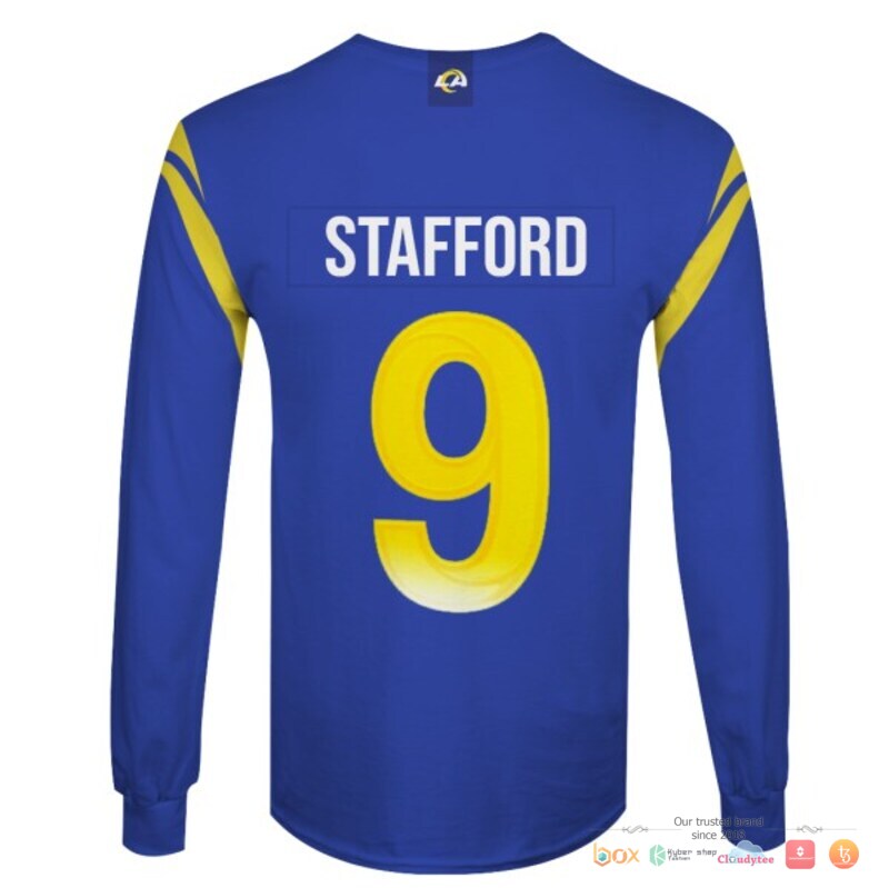 NFL Stafford 9 Los Angeles Rams blue 3d shirt hoodie 1 2 3 4 5