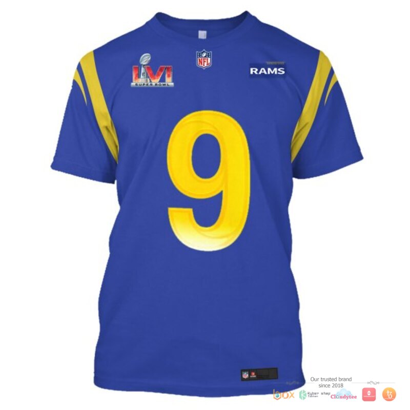 NFL Stafford 9 Los Angeles Rams blue 3d shirt hoodie 1 2 3 4 5 6