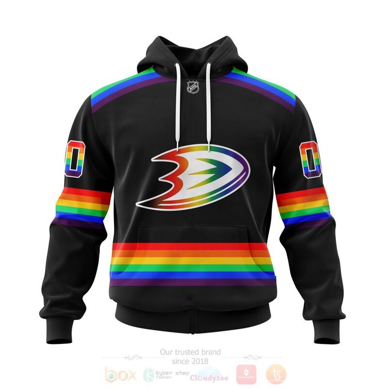 BEST NHL Anaheim Ducks LGBT Pride Black Personalized Custom All Over Print 3D Hoodie, Shirt 14 NHL Anaheim Ducks LGBT Pride Black Personalized Custom 3D Hoodie Shirt