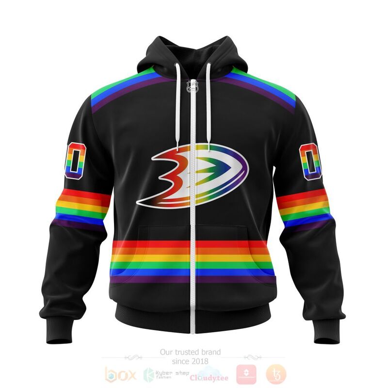 BEST NHL Anaheim Ducks LGBT Pride Black Personalized Custom All Over Print 3D Hoodie, Shirt 2 NHL Anaheim Ducks LGBT Pride Black Personalized Custom 3D Hoodie Shirt 1