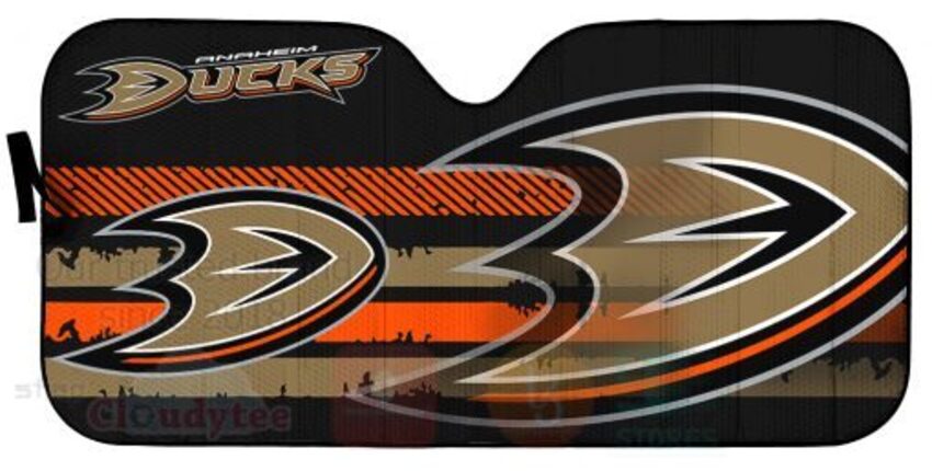NHL Anaheim Ducks Personalized Sky Blue Car Sun Shade 1