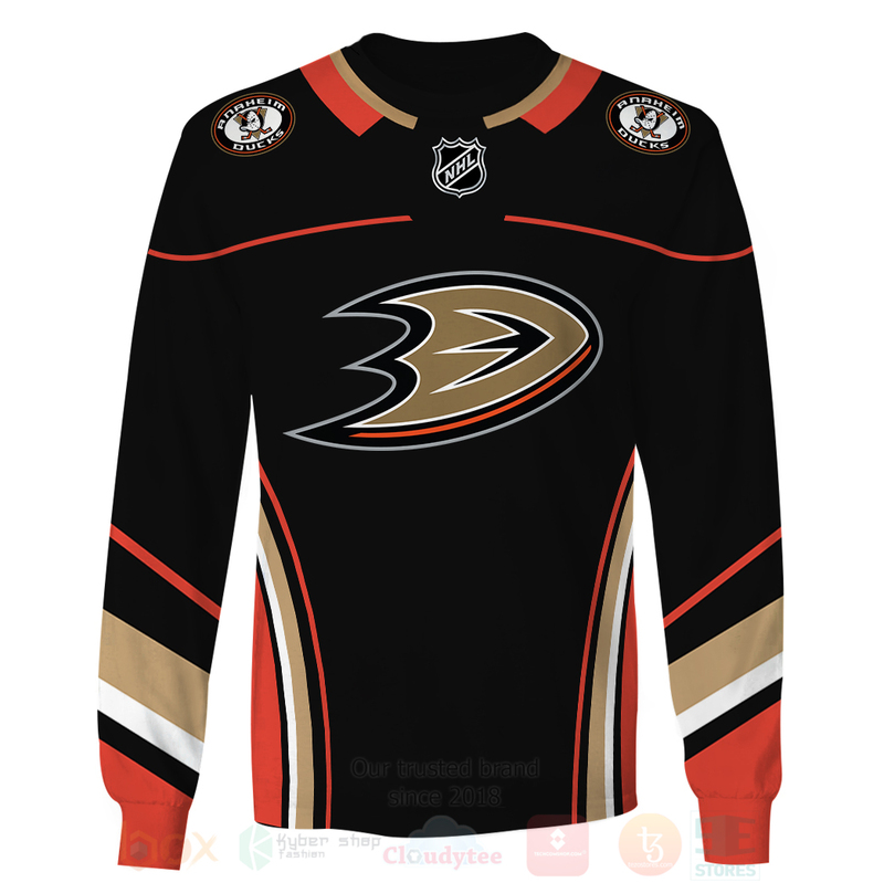 BEST NHL Anaheim Ducks Team Black Unisex 3D Hoodie, Shirt 4 NHL Anaheim Ducks Team Black 3D Hoodie Shirt 1 2 3