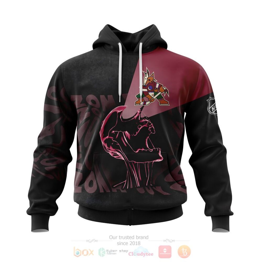 NHL Arizona Coyotes Specialized Skull Concepts Personalized 3D Hoodie Shirt