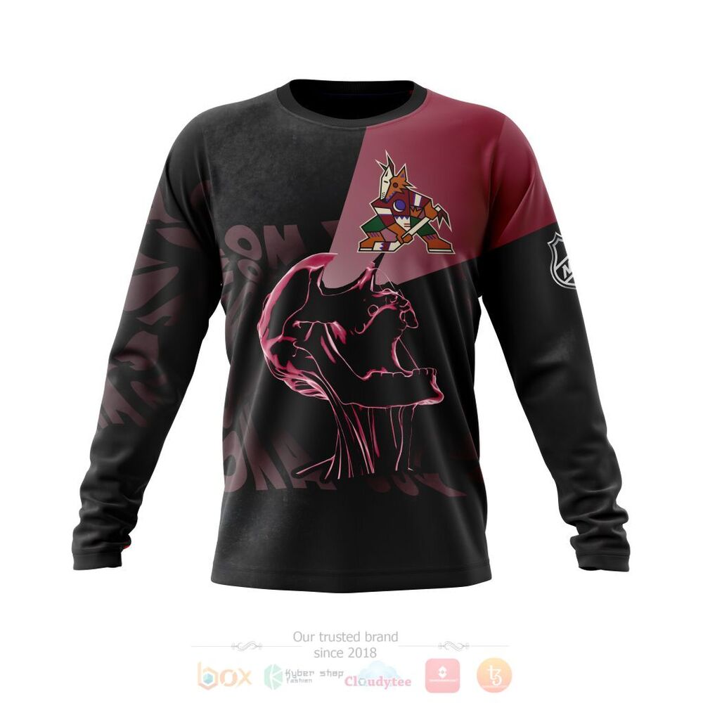 BEST NHL Arizona Coyotes Skull Personalized All Over Print 3D Hoodie, Shirt 3 NHL Arizona Coyotes Specialized Skull Concepts Personalized 3D Hoodie Shirt 1 2
