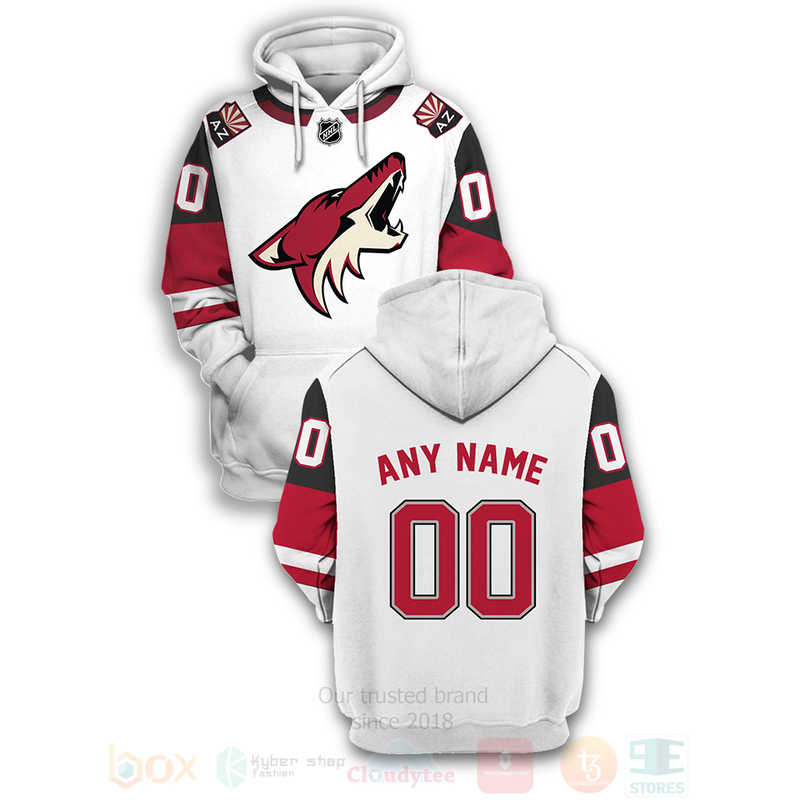 NHL Arizona Coyotes Team Personalized White 3D Hoodie Shirt