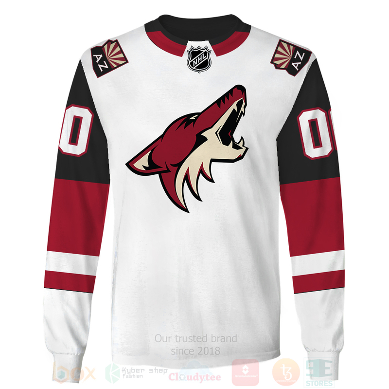 BEST NHL Arizona Coyotes Team Personalized White Unisex 3D Hoodie, Shirt 5 NHL Arizona Coyotes Team Personalized White 3D Hoodie Shirt 1 2 3 4