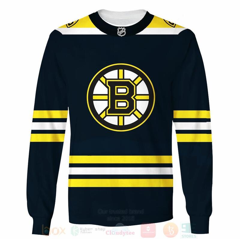 BEST NHL Boston Bruins Personalized Black Yellow Full Printing 3D Hoodie, Shirt 4 NHL Boston Bruins Personalized Black Yellow 3D Hoodie Shirt 1 2 3