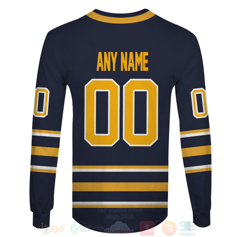 NHL Buffalo Sabres Personalized Navy 3D Hoodie Shirt 1 2 3 4 5