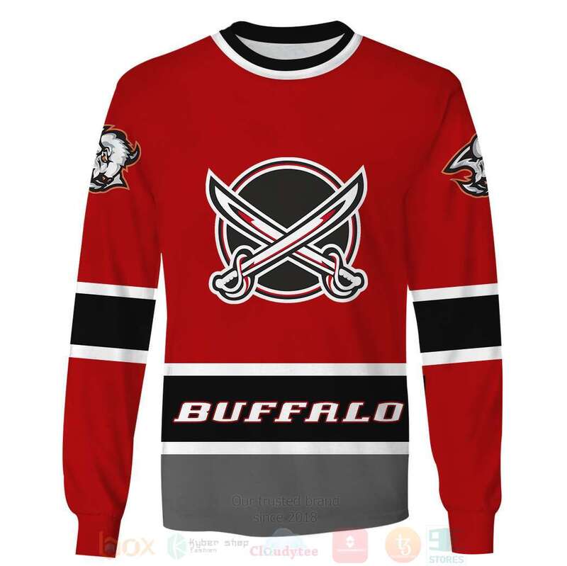BEST NHL Buffalo Sabres Personalized Red Full Printing 3D Hoodie, Shirt 5 NHL Buffalo Sabres Personalized Red 3D Hoodie Shirt 1 2 3 4