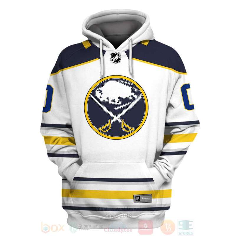 BEST NHL Buffalo Sabres Personalized White Full Printing 3D Hoodie, Shirt 3 NHL Buffalo Sabres Personalized White 3D Hoodie Shirt 1 2