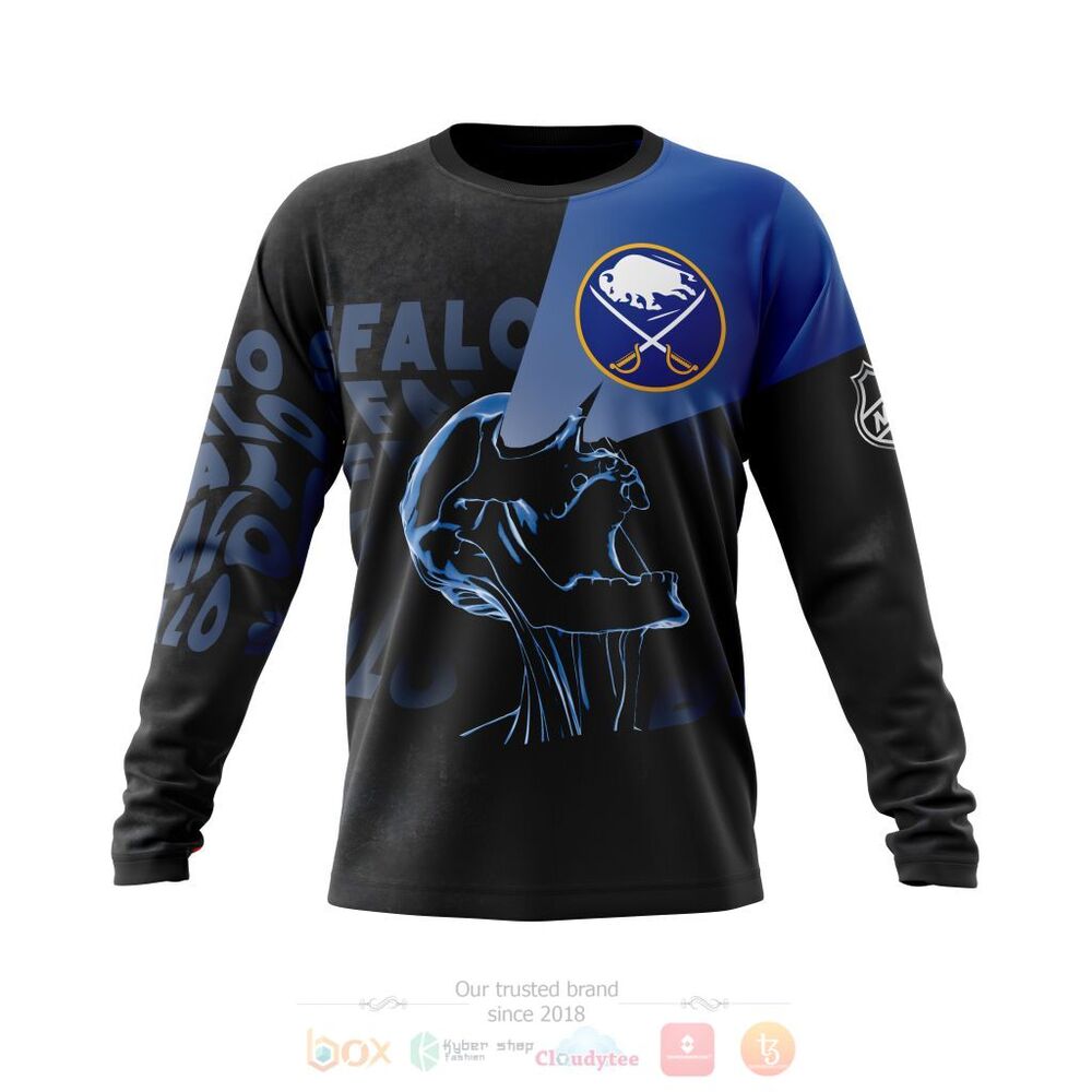 BEST NHL Buffalo Sabres Skull Personalized All Over Print 3D Hoodie, Shirt 3 NHL Buffalo Sabres Specialized Skull Concepts Personalized 3D Hoodie Shirt 1 2