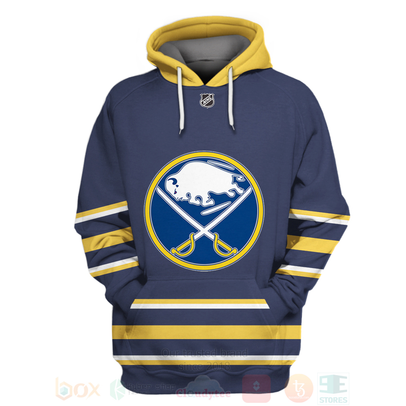 BEST NHL Buffalo Sabres Team Navy Unisex 3D Hoodie, Shirt 2 NHL Buffalo Sabres Team Navy 3D Hoodie Shirt 1