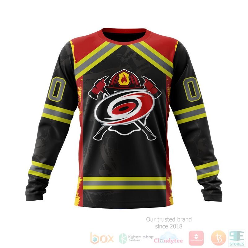 BEST NHL Carolina Hurricanes Honnor Firefighter Black Full Printing Custom 3D Hoodie, T-Shirt 3 NHL Carolina Hurricanes Honnor Firefighter Black 3D Hoodie Shirt 1 2