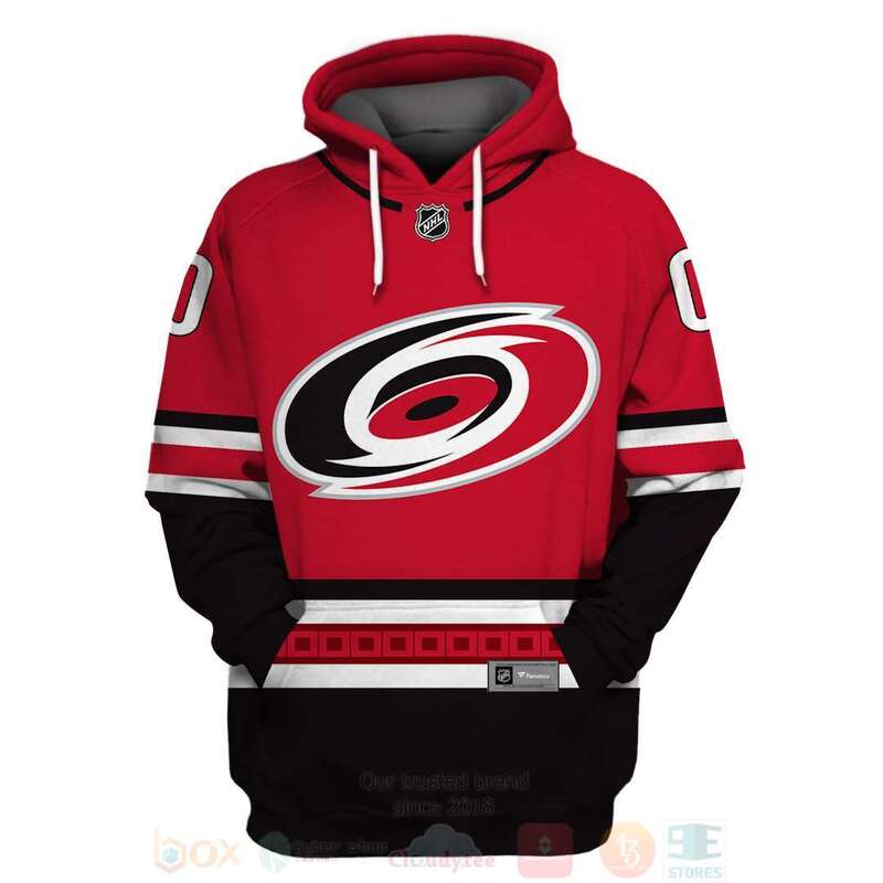 BEST NHL Carolina Hurricanes Personalized Red Full Printing 3D Hoodie, Shirt 3 NHL Carolina Hurricanes Personalized Red 3D Hoodie Shirt 1 2
