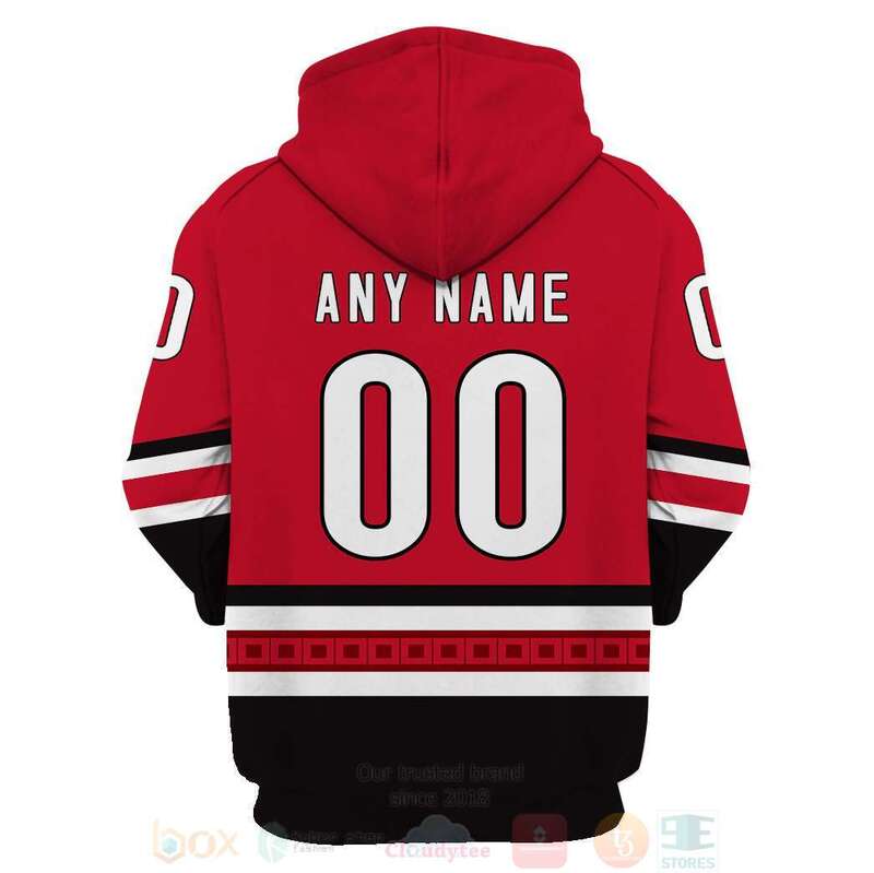 BEST NHL Carolina Hurricanes Personalized Red Full Printing 3D Hoodie, Shirt 4 NHL Carolina Hurricanes Personalized Red 3D Hoodie Shirt 1 2 3