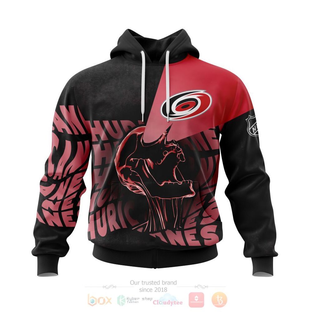 BEST NHL Carolina Hurricanes Skull Personalized All Over Print 3D Hoodie, Shirt 14 NHL Carolina Hurricanes Specialized Skull Concepts Personalized 3D Hoodie Shirt
