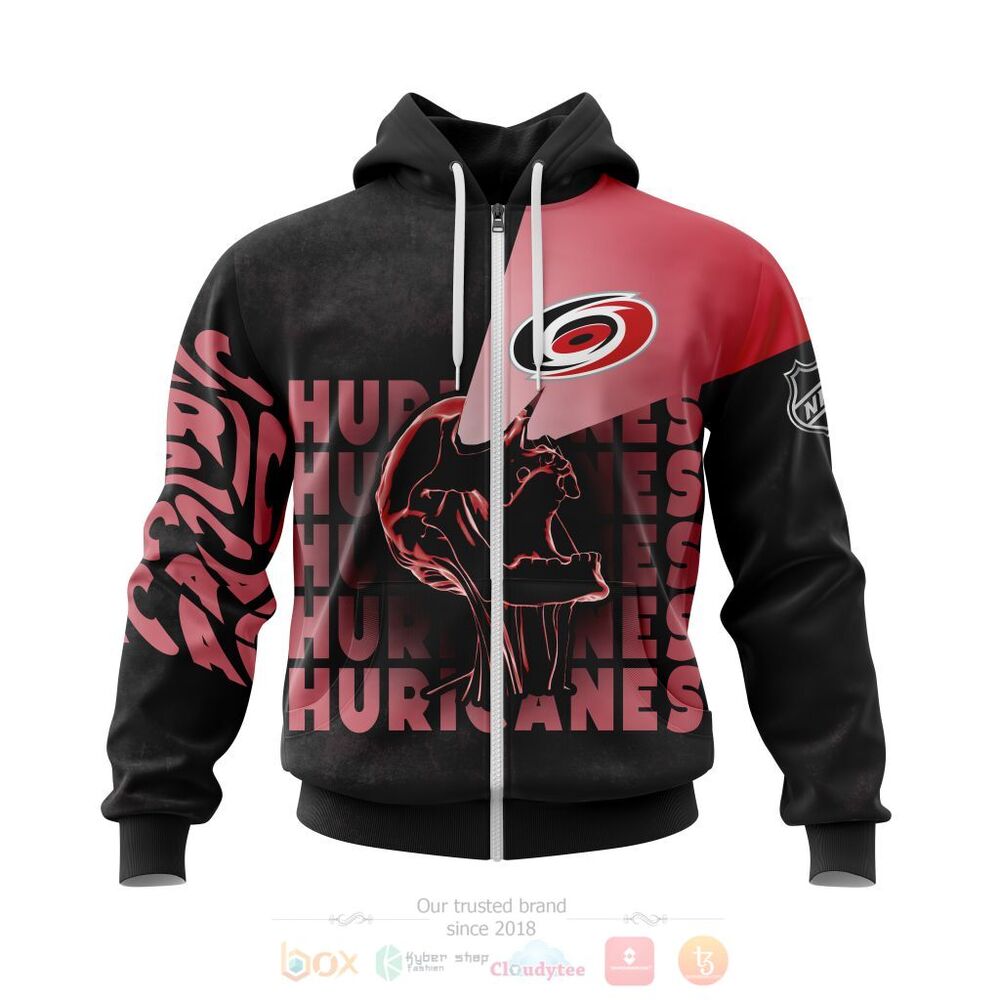 BEST NHL Carolina Hurricanes Skull Personalized All Over Print 3D Hoodie, Shirt 2 NHL Carolina Hurricanes Specialized Skull Concepts Personalized 3D Hoodie Shirt 1