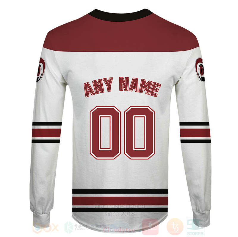 NHL Carolina Hurricanes Team Personalized White 3D Hoodie Shirt 1 2 3 4 5