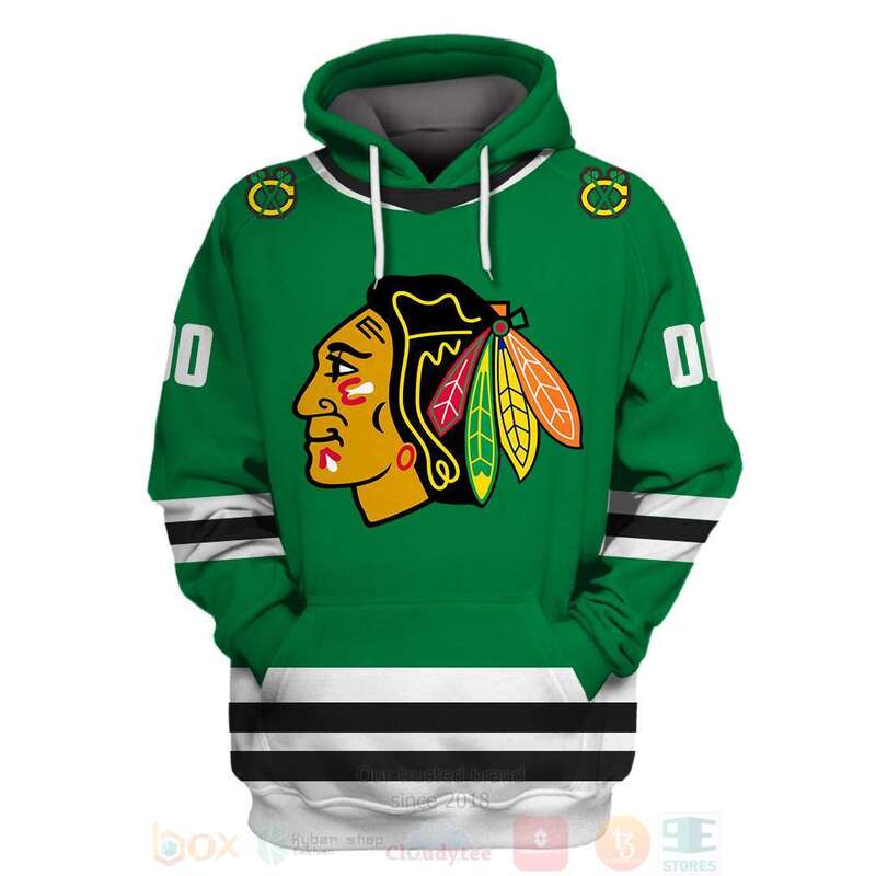 BEST NHL Chicago Blackhawks Personalized Full Printing 3D Hoodie, Shirt 3 NHL Chicago Blackhawks Personalized 3D Hoodie Shirt 1 2