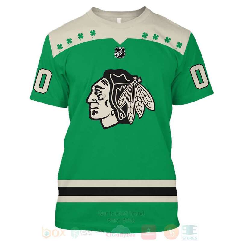 NHL Chicago Blackhawks Personalized Blue 3D Hoodie Shirt 1 2 3 4 5 6