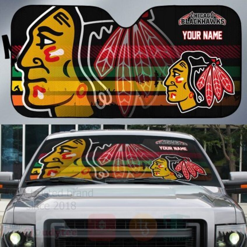 NHL Chicago Blackhawks Personalized Car Sun Shade