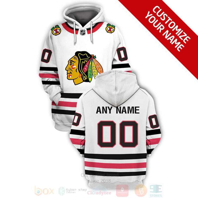 NHL Chicago Blackhawks Personalized White 3D Hoodie Shirt