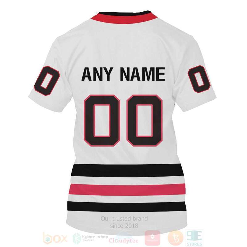 NHL Chicago Blackhawks Personalized White 3D Hoodie Shirt 1 2 3 4 5 6 7