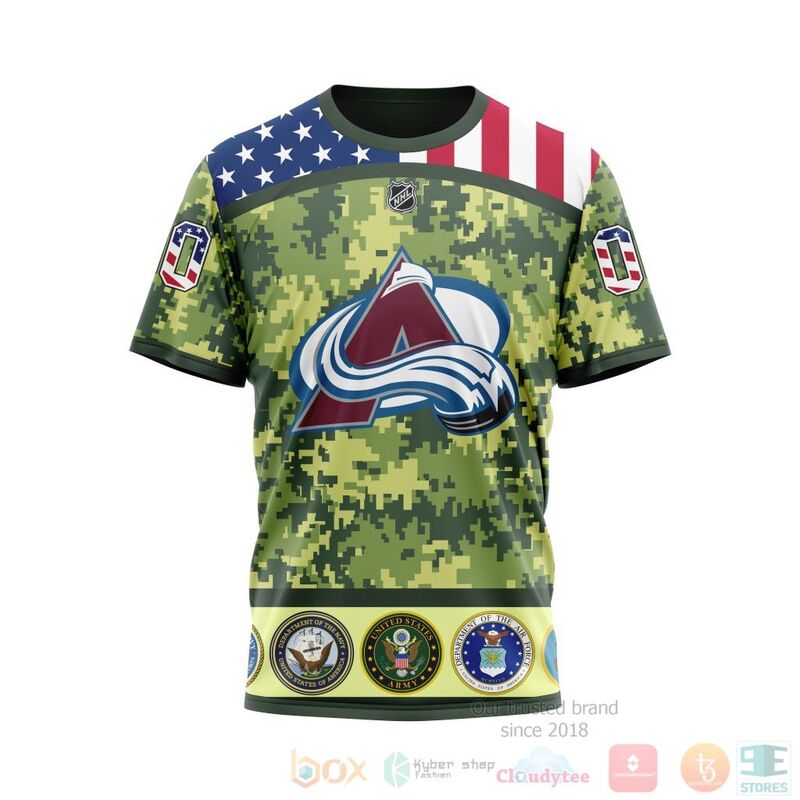 BEST NHL Colorado Avalanche Honor Military Green Camo Color Full Printing Custom 3D Hoodie, T-Shirt 4 NHL Colorado Avalanche Honor Military With Green Camo Color 3D Hoodie Shirt 1 2 3