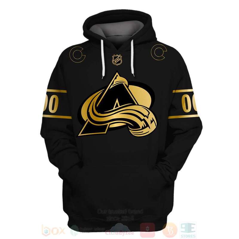 NHL Colorado Avalanche Personalized Black 3D Hoodie Shirt 1 2