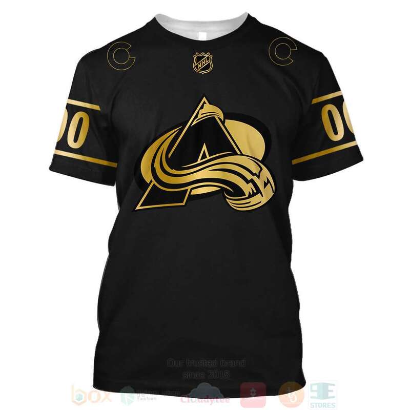 NHL Colorado Avalanche Personalized Black 3D Hoodie Shirt 1 2 3 4 5 6