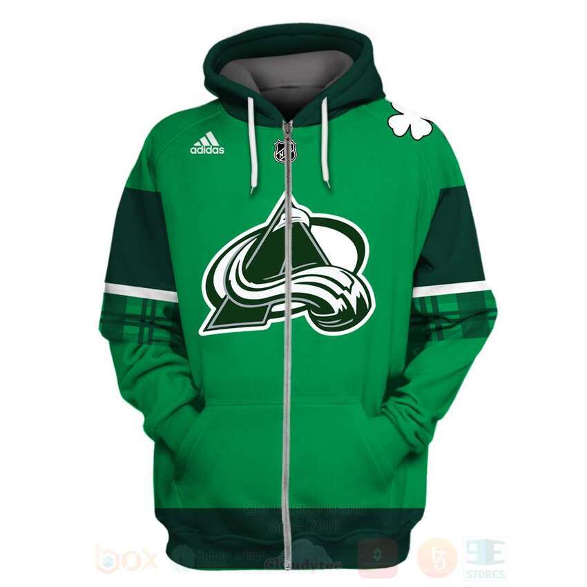 BEST NHL Colorado Avalanche Personalized Custom Green Unisex 3D Hoodie, Shirt 2 NHL Colorado Avalanche Personalized Green 3D Hoodie Shirt 1