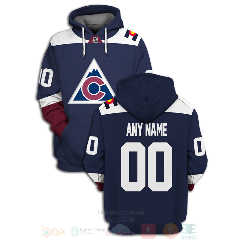 NHL Colorado Avalanche Personalized Navy 3D Hoodie Shirt