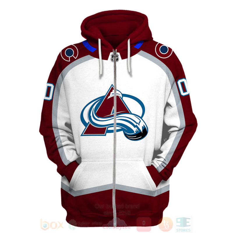 BEST NHL Colorado Avalanche Personalized Red White Full Printing 3D Hoodie, Shirt 2 NHL Colorado Avalanche Personalized Red White 3D Hoodie Shirt 1