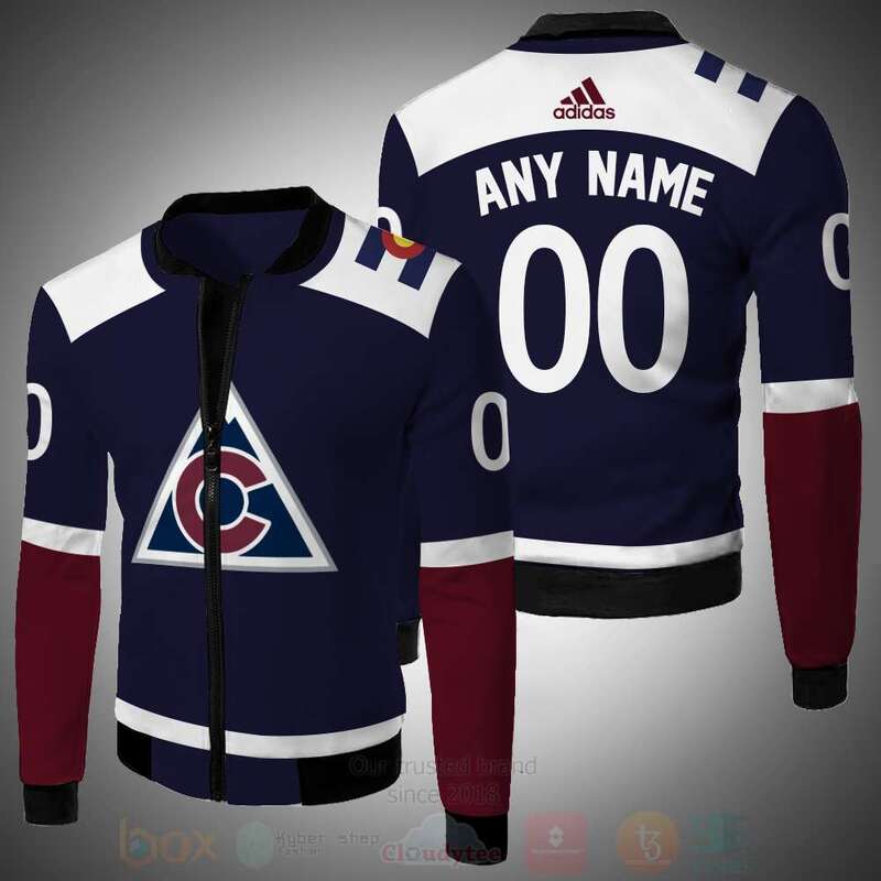BEST NHL Colorado Avalanche Team Personalized PU 3D Bomber Jacket 2 NHL Colorado Avalanche Team Personalized 3D Bomber Jacket 1