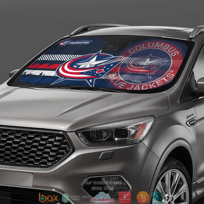 NHL Columbus Blue Jackets Car Sunshade 3 NHL Columbus Blue Jackets Car Sunshade 1 2