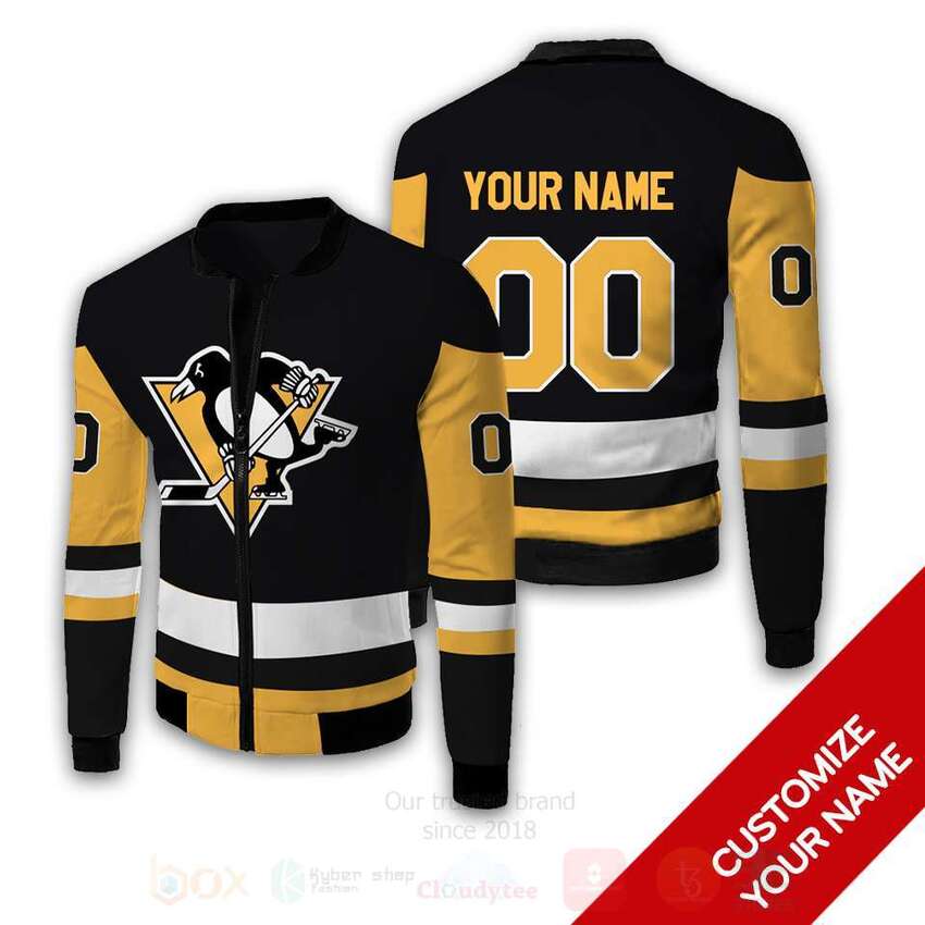 BEST NHL Columbus Blue Jackets Personalized Custom PU Leather 3D Bomber Jacket 2 NHL Columbus Blue Jackets Personalized 3D Bomber Jacket 1