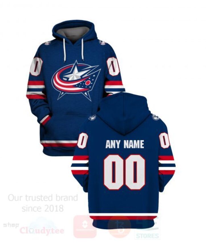 BEST NHL Columbus Blue Jackets Personalized Custom Blue Unisex 3D Hoodie, Shirt 17 NHL Columbus Blue Jackets Personalized Blue 3D Hoodie Shirt