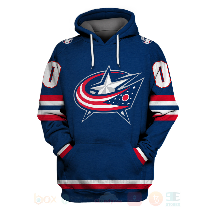 BEST NHL Columbus Blue Jackets Personalized Custom Blue Unisex 3D Hoodie, Shirt 3 NHL Columbus Blue Jackets Personalized Blue 3D Hoodie Shirt 1 2
