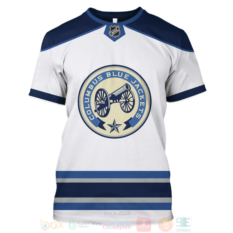 BEST NHL Columbus Blue Jackets Personalized White Full Printing 3D Hoodie, Shirt 6 NHL Columbus Blue Jackets Personalized White 3D Hoodie Shirt 1 2 3 4 5
