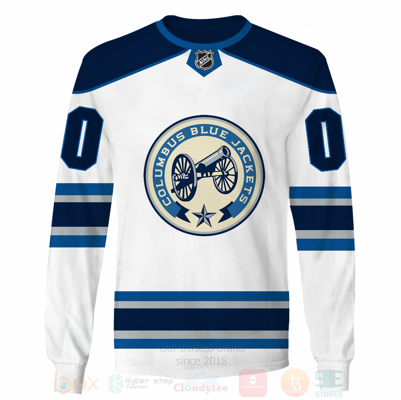 BEST NHL Columbus Blue Jackets Team Personalized White Unisex 3D Hoodie, Shirt 5 NHL Columbus Blue Jackets Team Personalized White 3D Hoodie Shirt 1 2 3 4