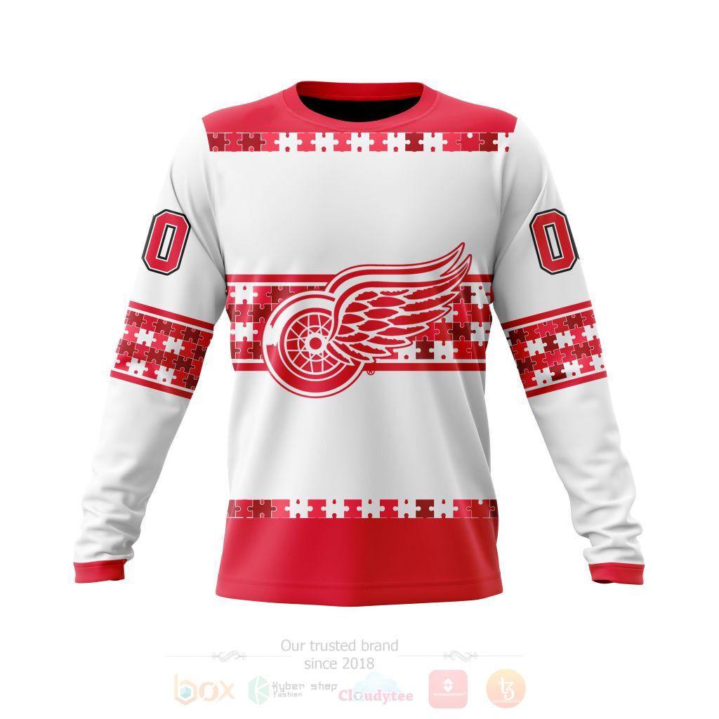 BEST NHL Detroit Red Wings Autism Awareness Ver3 Personalized All Over Print Custom Hoodie, T-Shirt 3 NHL Detroit Red Wings Autism Awareness Ver3 Personalized 3D Hoodie Shirt 1 2