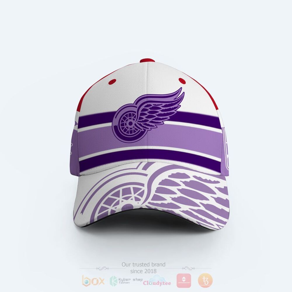 BEST NHL Detroit Red Wings Fights Cancer Hat 8 NHL Detroit Red Wings Fights Cancer Cap