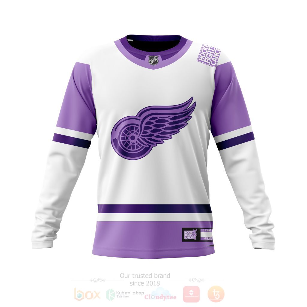 BEST NHL Detroit Red Wings Fights Cancer Personalized All Over Print Custom Hoodie, T-Shirt 3 NHL Detroit Red Wings Fights Cancer Personalized 3D Hoodie Shirt 1 2