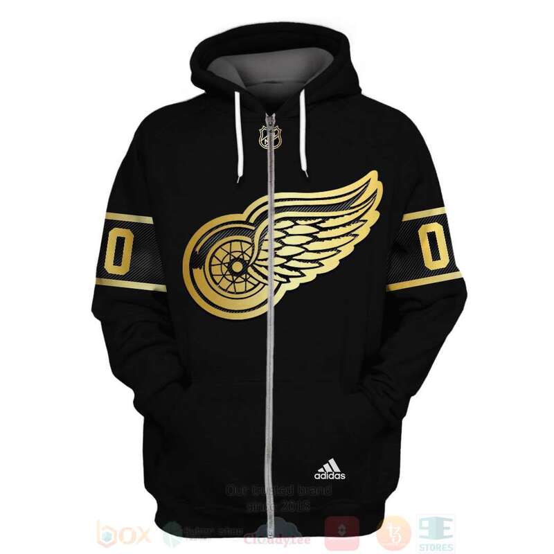 BEST NHL Detroit Red Wings Personalized Black Full Printing 3D Hoodie, Shirt 2 NHL Detroit Red Wings Personalized Black 3D Hoodie Shirt 1